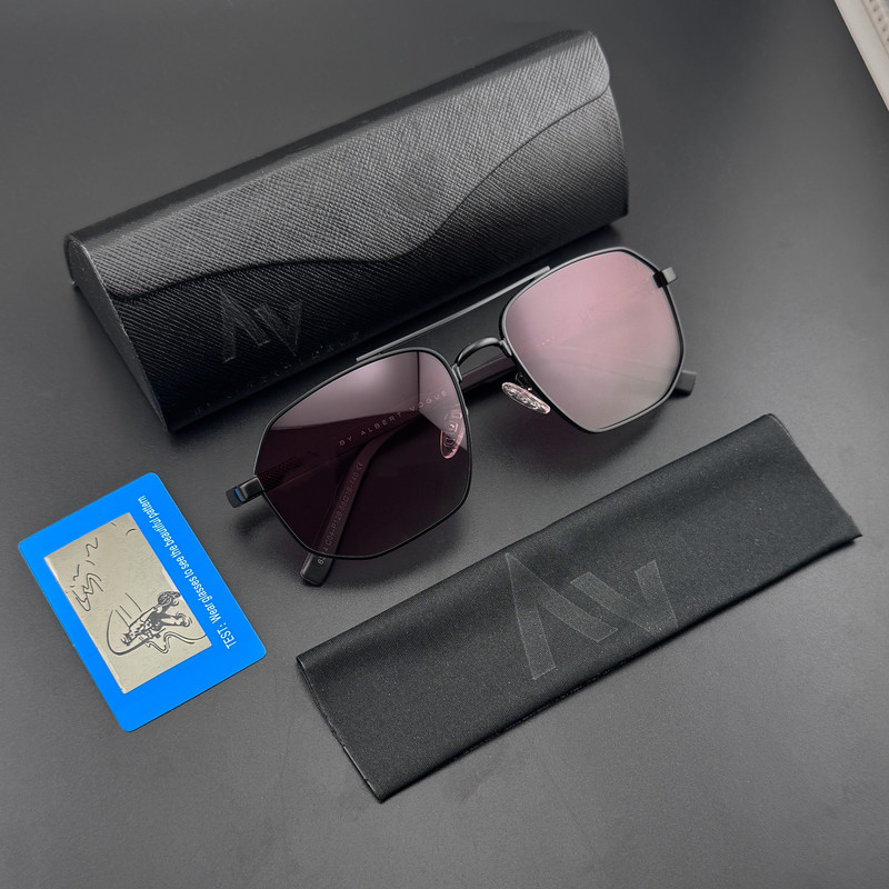 عینک آفتابی چند ضلعی آلبرت وگ مدل 6314C04-P129 Polarized Avantgarde Visionary