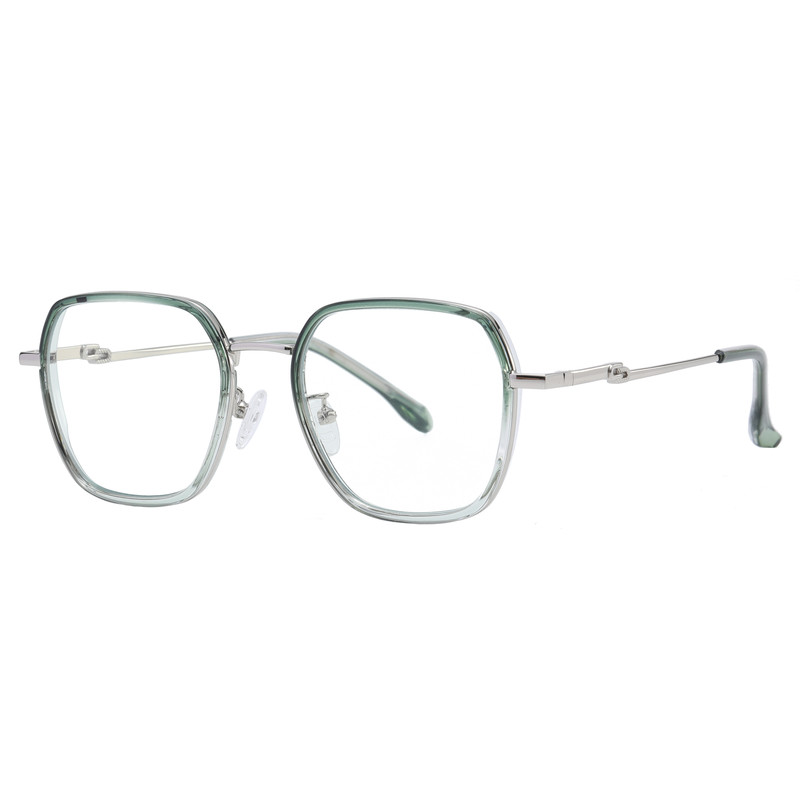 فریم عینک طبی مربعی زنانه مدل TJ837 C432-p81 Contrast Pearl Harbor مناسب برای صورت بیضی