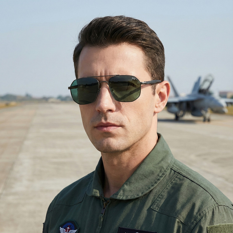 عینک آفتابی خلبانی (Aviator) مردانه آلبرت وگ مدل 6314C104P131 Avantgarde Visionary
