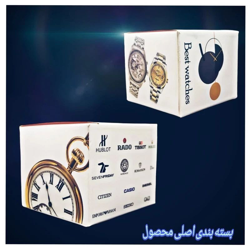ساعت مچی عقربهای مردانه کوارتز مدل تک موتور طرحدار کد 02