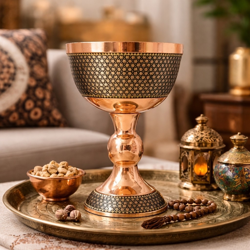 سنگاب مس و خاتم سایز 5