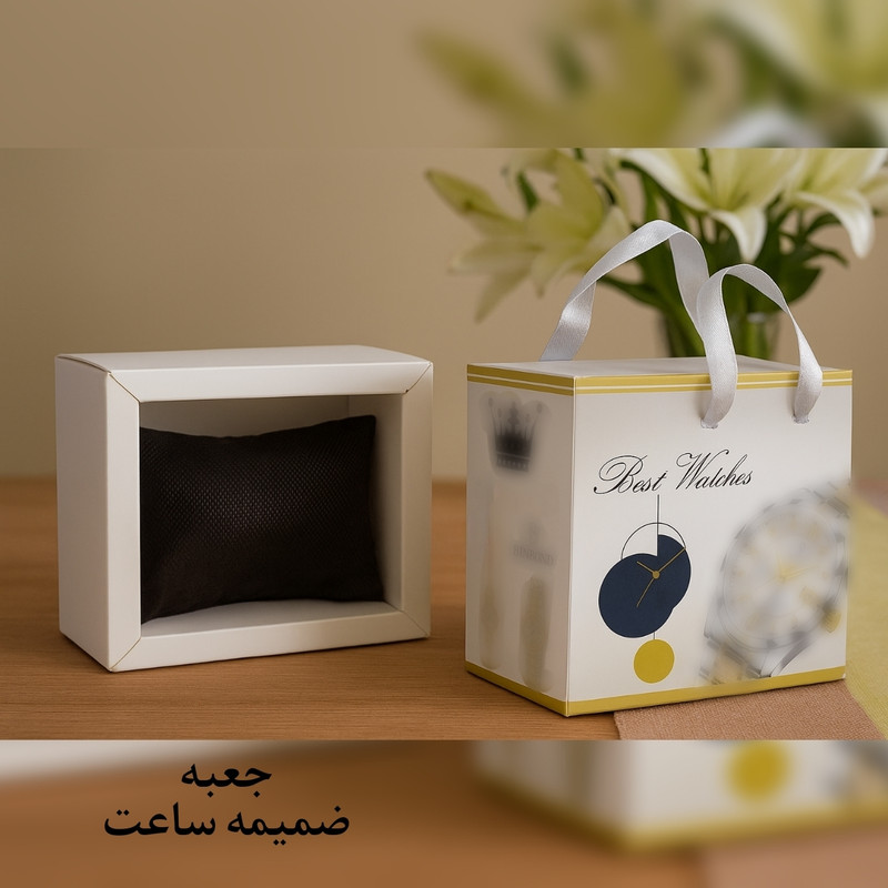 ست ساعت مچی عقربهای کوارتز زنانه و مردانه الگانس مدل تک موتوره تاریخ شمار قفل کلیپسی کد EG003