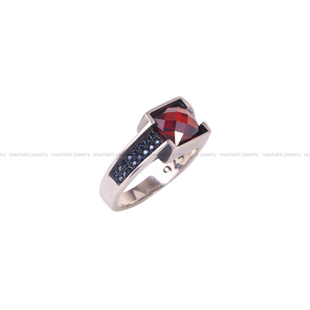 انگشتر طرح گارنت مردانه کد 6814