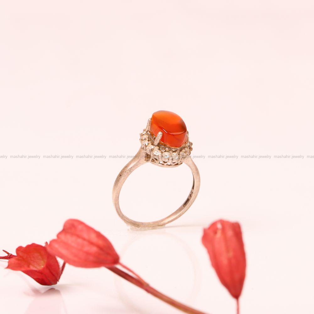 انگشتر عقیق یمن زنانه کد 8796