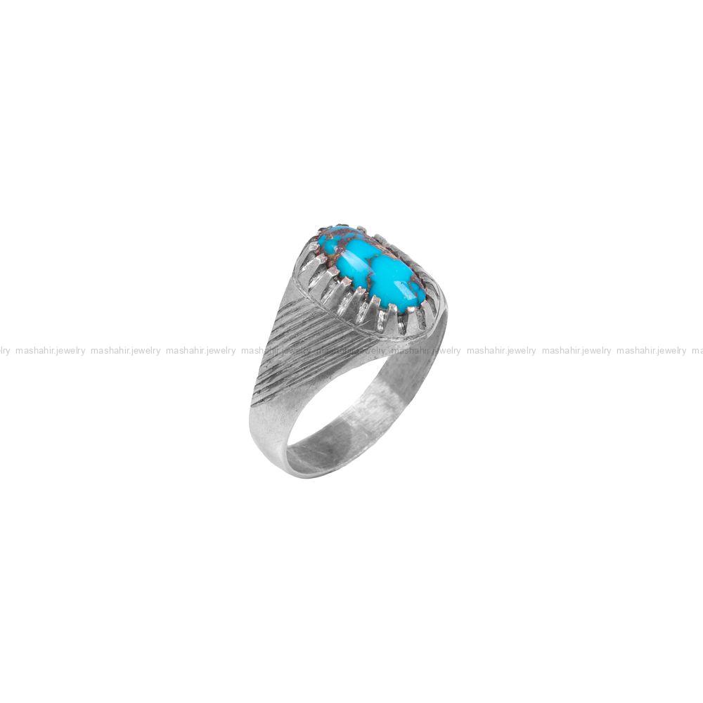 انگشتر فیروزه شجری مردانه کد 9260