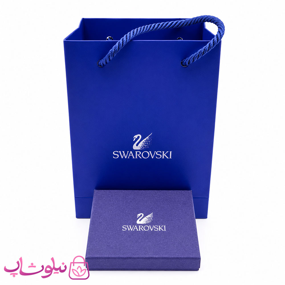 گردنبند نقره سواروسکی زنانه مدل سه مکعب با سنگ اوپال وزن 1/740 گرم کد 1700