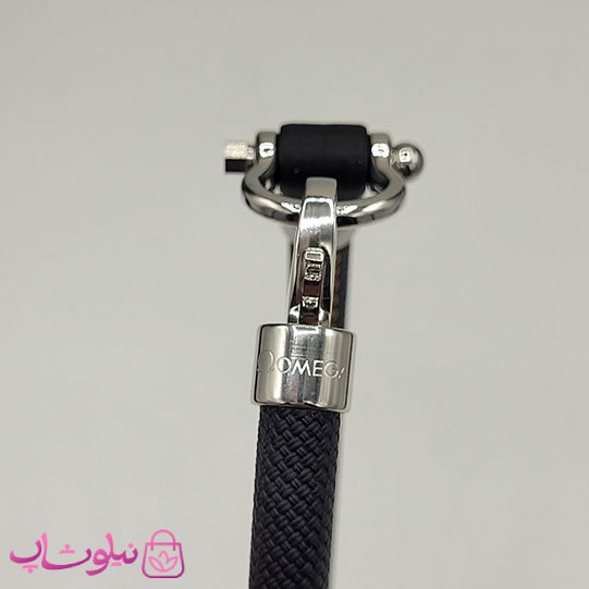 دستبند امگا رابر مشکی مردانه سایز لارج کیفیت مستر (طراحی جدید) کد 1350