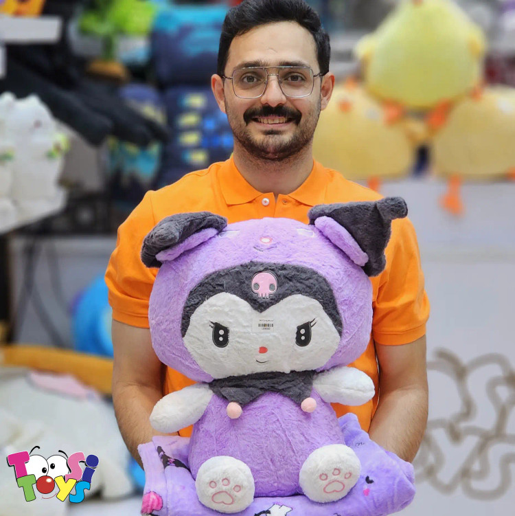 عروسک پتو بالشتی کرومی بنفش