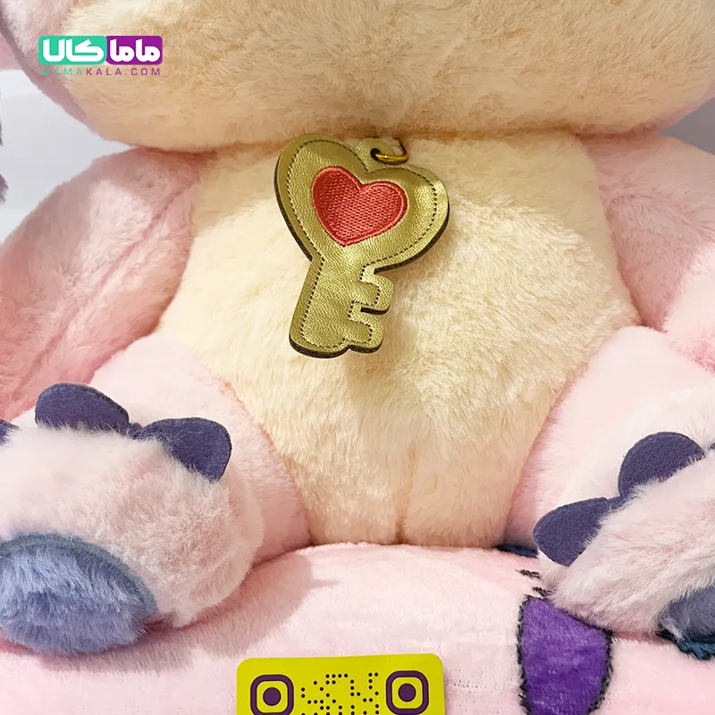 عروسک استیج آنجل پتو طرح دار صورتی مدل کلید 50 سانتیمتر