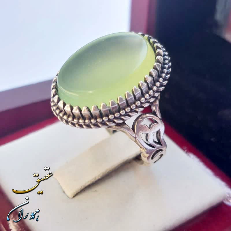 انگشتر عقیق سبز اصل مردانه